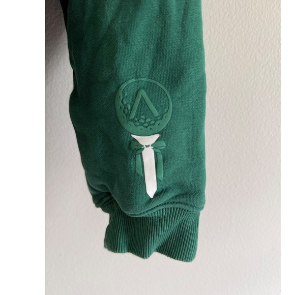 ACTA Womens Tee Time Golf Hoodie Forest Green Graphic Pullover Sweatshirt Sz S/M - Picture 6 of 10